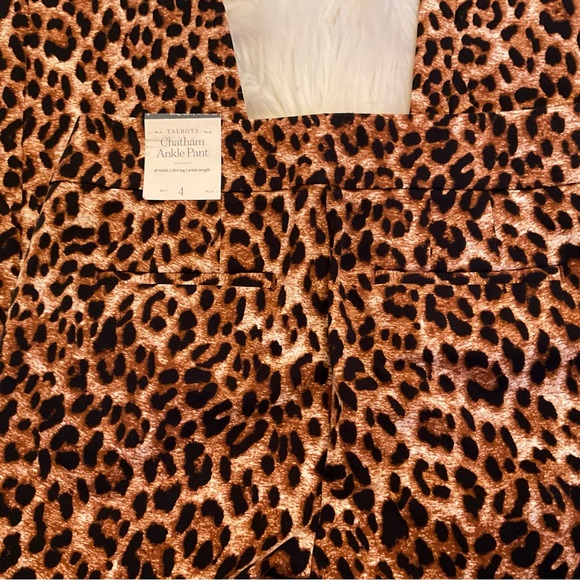 Talbots Chatham Ankle Pants - NWT - Size 4 - Leopard Print - Picture 10 of 11